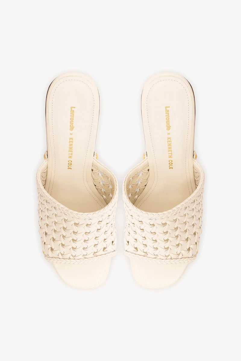 Kenneth Cole - Larroudé x Kenneth Cole: Macrame Mule Ivory Leather Mule
