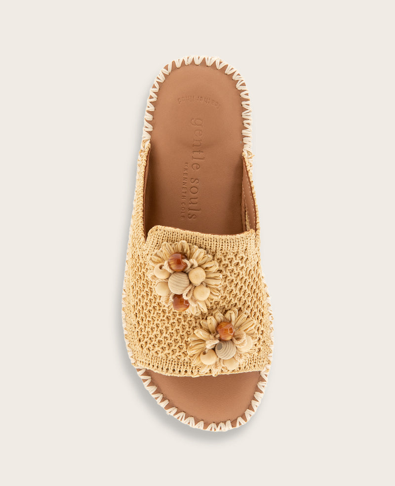 Kenneth Cole - GENTLE SOULS - Leilani Flower Knit Platform Slip On Sandal WOMENS SANDAL for Women