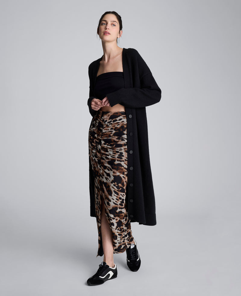 Kenneth Cole Women's Button Front Long Cardigan, Black, Small Kenneth Cole Women's Button Front Long Cardigan, Black, Small