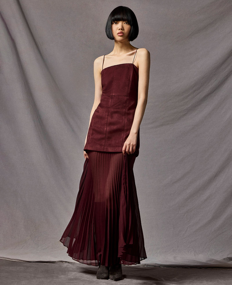Kenneth Cole - Combo Pleated Midi Dress WOMENS DRESS for Women