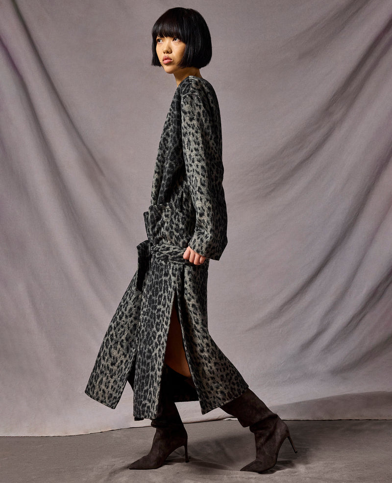 Kenneth Cole - Jewel Neck Long Wool Wrap Coat WOMENS OUTERWEAR for Women