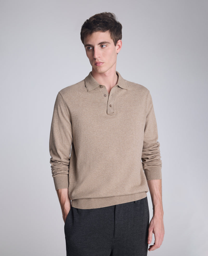 Kenneth Cole - Long Sleeve Button Sweater Polo MENS SWEATER for Men