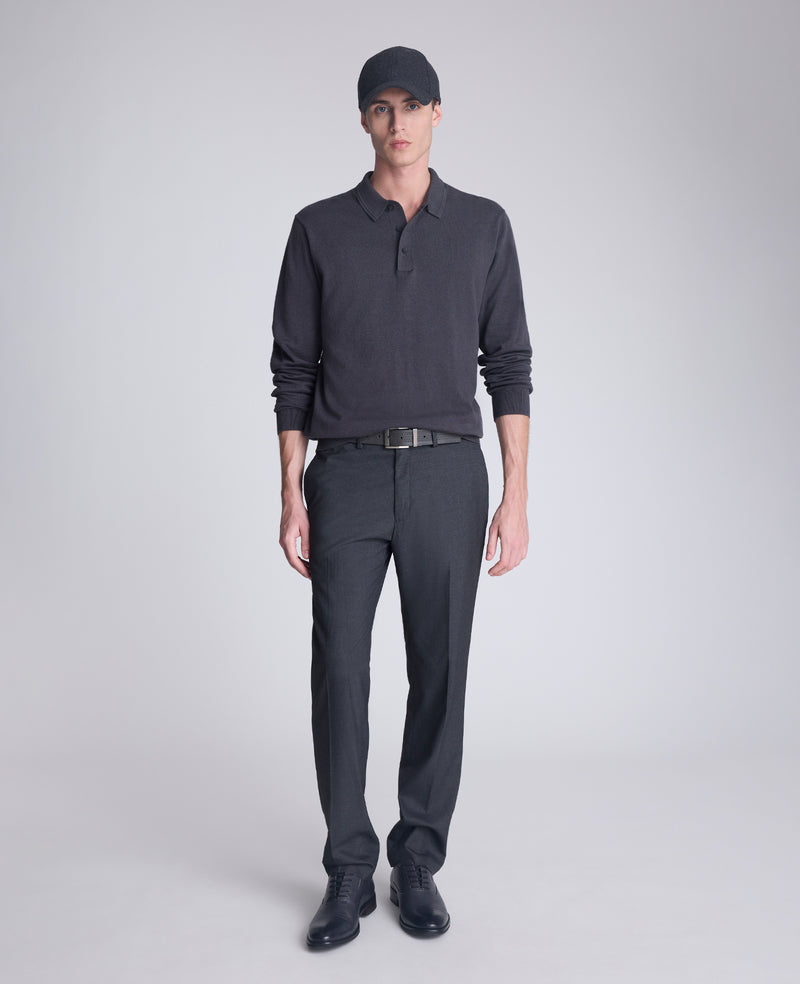 Kenneth Cole - Long Sleeve Button Sweater Polo MENS SWEATER for Men