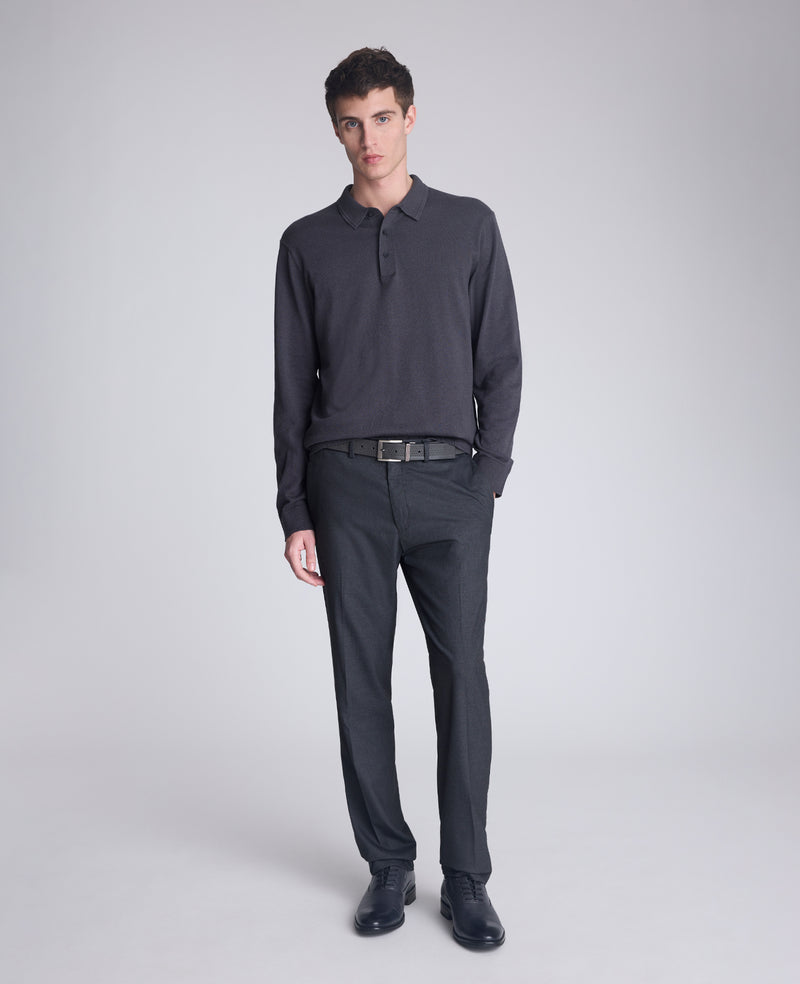 Kenneth Cole - Long Sleeve Button Sweater Polo MENS SWEATER for Men