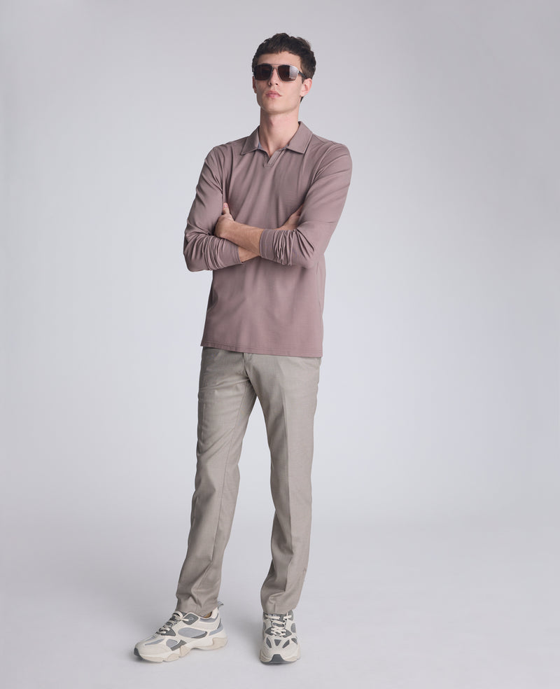 Kenneth Cole - Performance Long Sleeve Johnny Collar Polo MENS SWEATER for Men