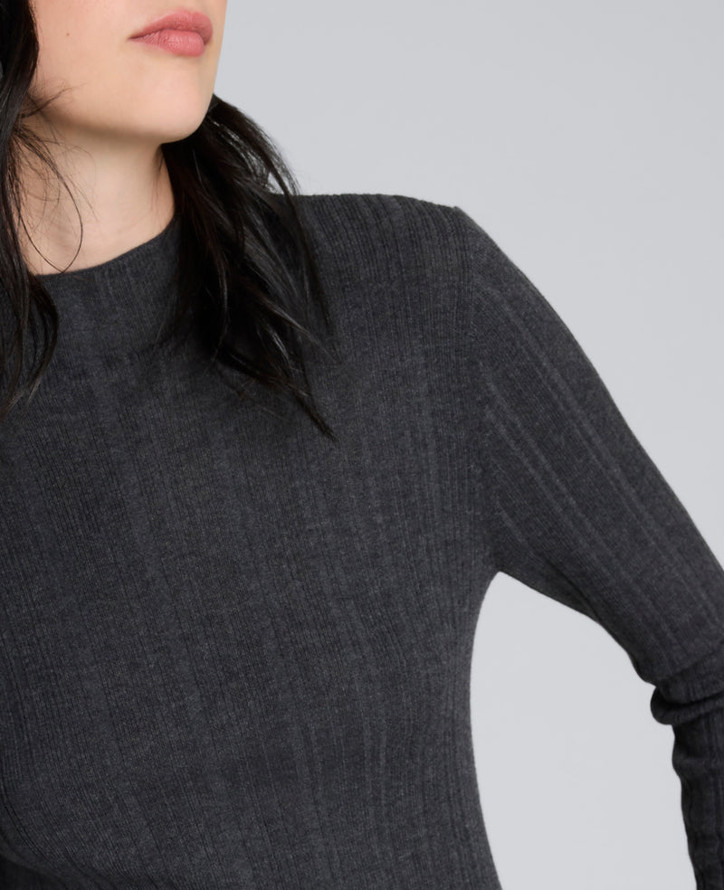 Kenneth Cole - Long Sleeve Ribbed Mock Neck Sweater WOMENS SWEATER for Women