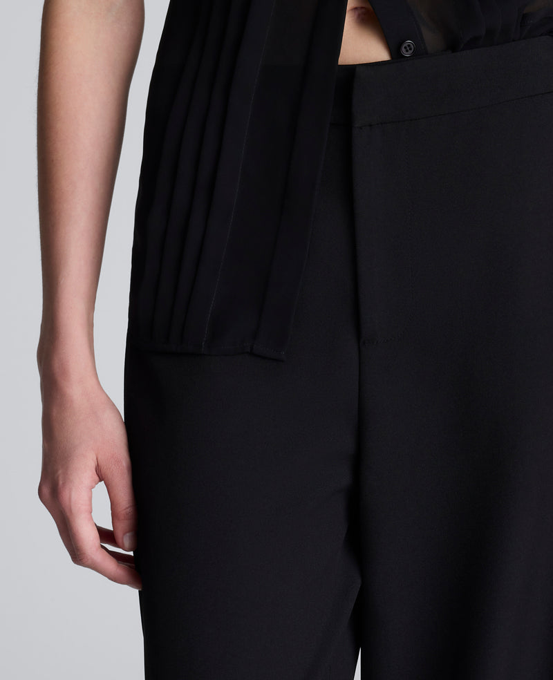 Kenneth Cole - Luxe Twill Side Pleat Wide Leg Pant WOMENS PANTS for Women