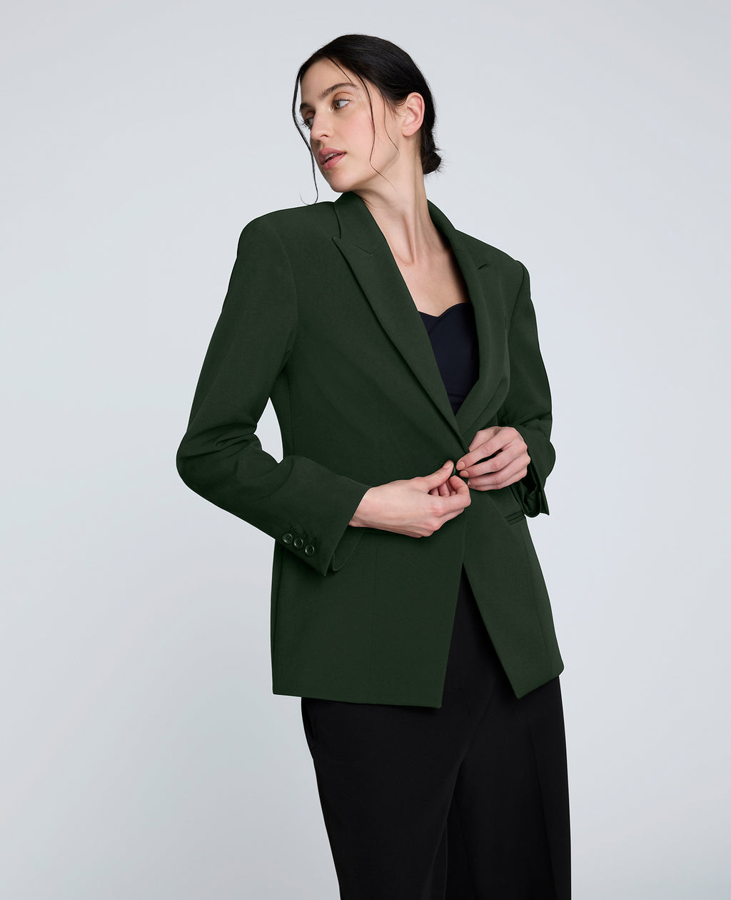 Kenneth Cole - Slim One Button Jacket with Peak Lapel WOMENS JACKET for Women 