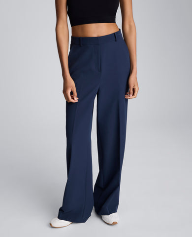 パンツ Blue Version Wide Leg Pants BCBG New York Women's Wide Leg Pant with Side Slits, Nautica