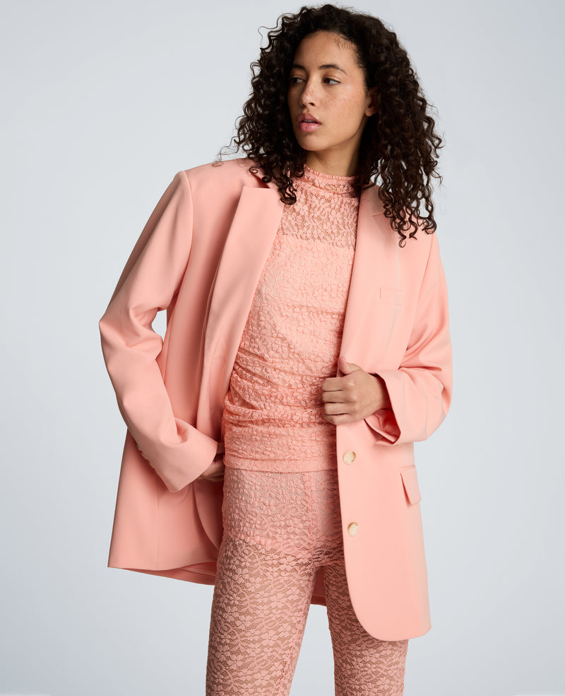 Kenneth Cole - Vision Twill Three Button Boyfriend Jacket with Flap Pockets WOMENS JACKET for Women