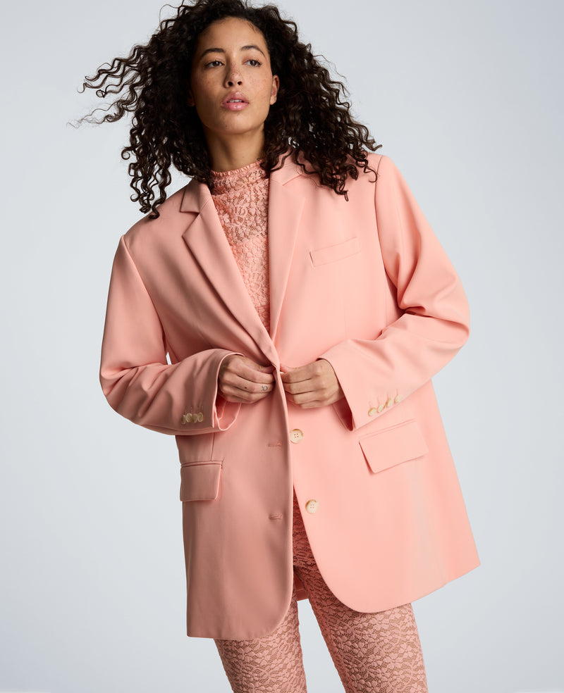 Kenneth Cole - Vision Twill Three Button Boyfriend Jacket with Flap Pockets WOMENS JACKET for Women