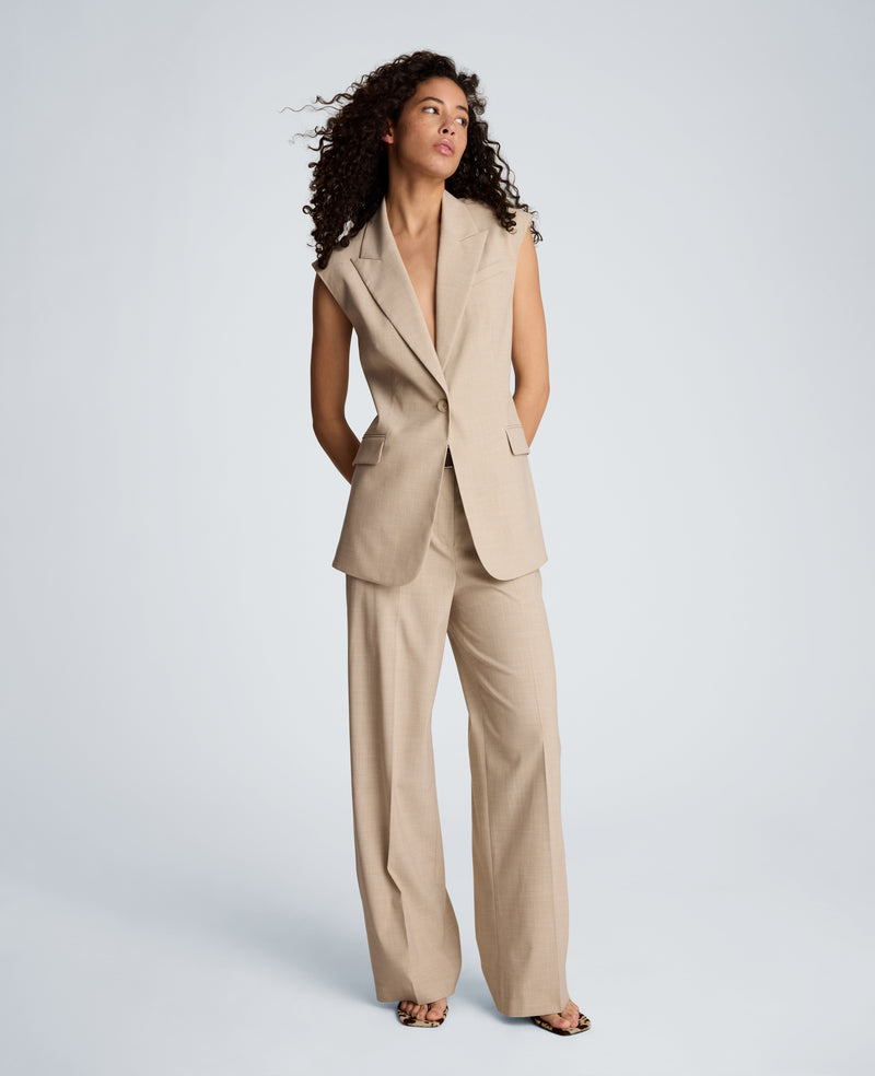 Kenneth Cole - Crosshatch Weave Open Back Vest with Strap WOMENS JACKET for Women