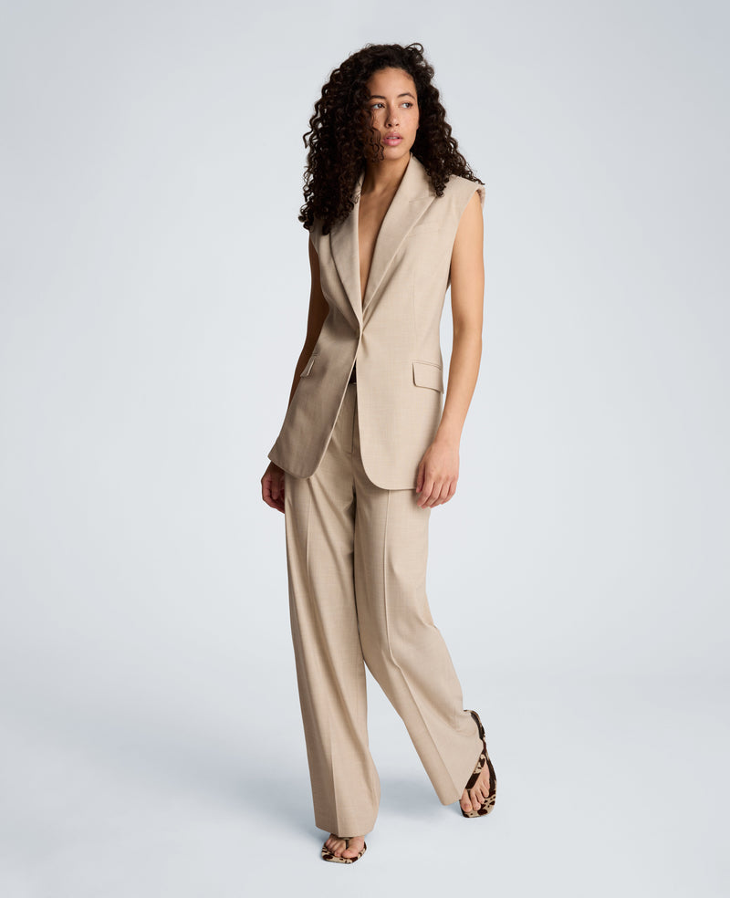 Kenneth Cole - Crosshatch Weave Open Back Vest with Strap WOMENS JACKET for Women