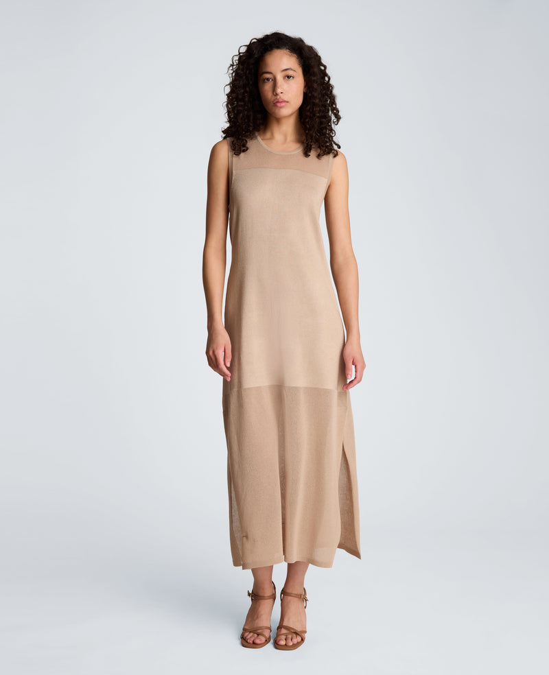 Kenneth Cole - Semi Sheer Dress with Side Slits WOMENS DRESS for Women