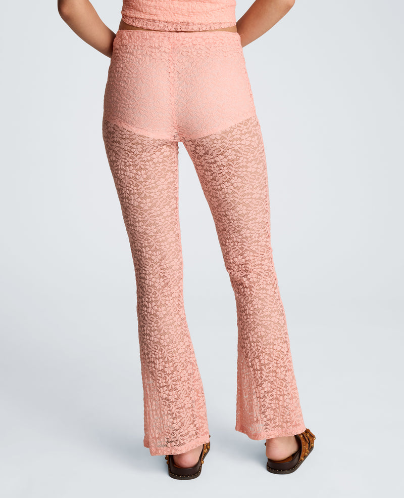 Kenneth Cole - Stretch Lace Pull On Flare Pant with Inner Short WOMENS PANTS for Women