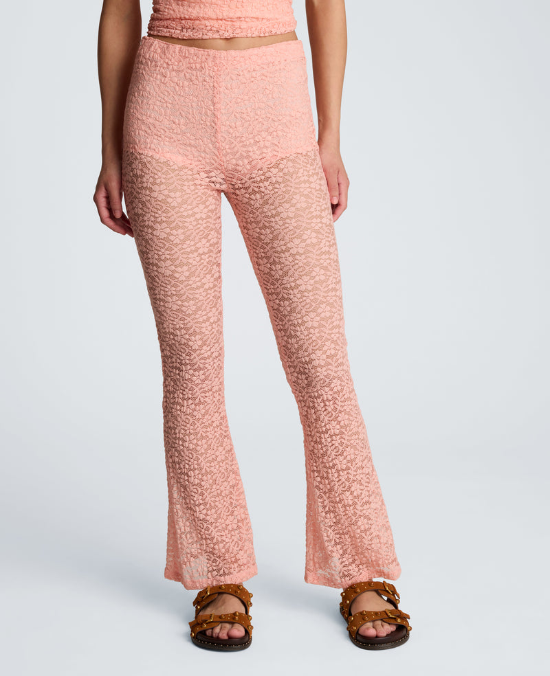 Kenneth Cole - Stretch Lace Pull On Flare Pant with Inner Short WOMENS PANTS for Women