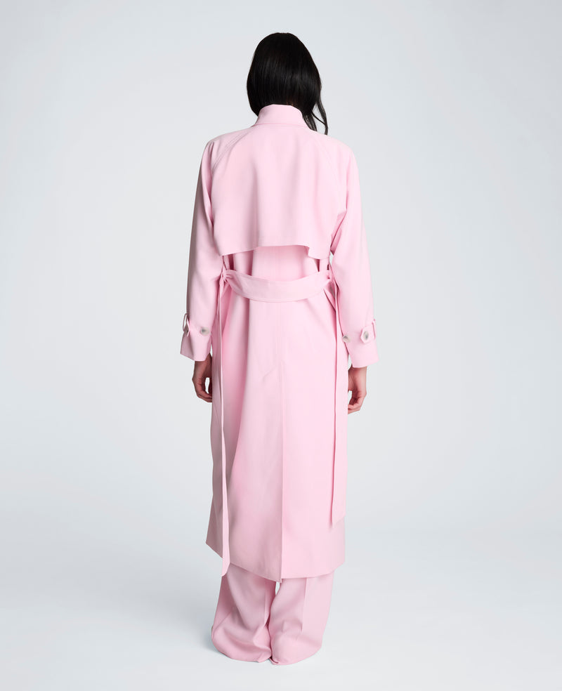 Kenneth Cole - Luxe Twill Belted Trench with Storm Flap WOMENS JACKET for Women