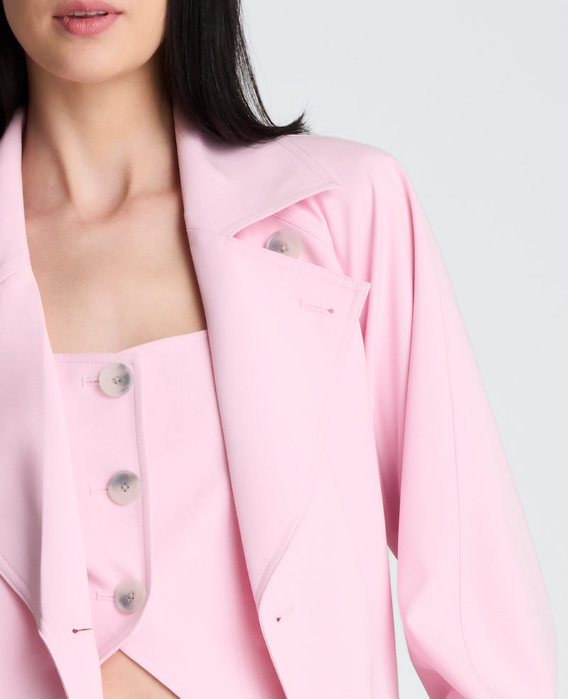 Kenneth Cole - Luxe Twill Belted Trench with Storm Flap WOMENS JACKET for Women