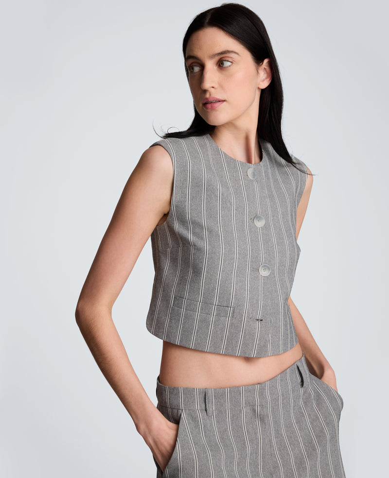 Kenneth Cole - Boxy Vest with Four Buttons WOMENS JACKET for Women