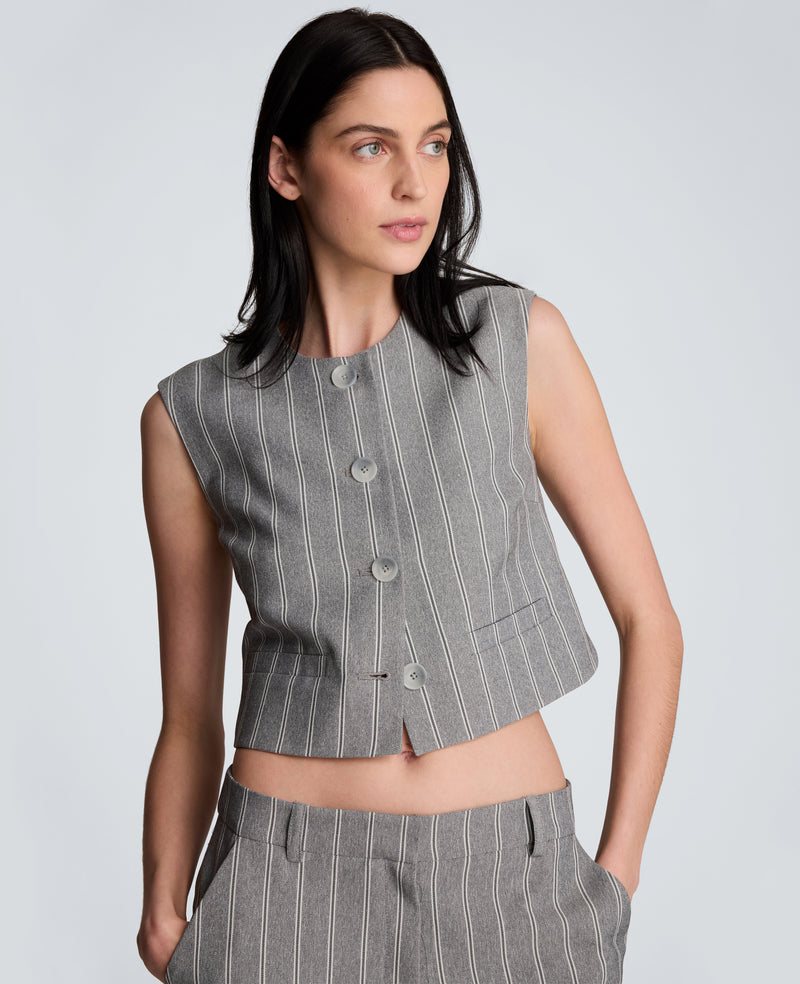 Kenneth Cole - Boxy Vest with Four Buttons WOMENS JACKET for Women