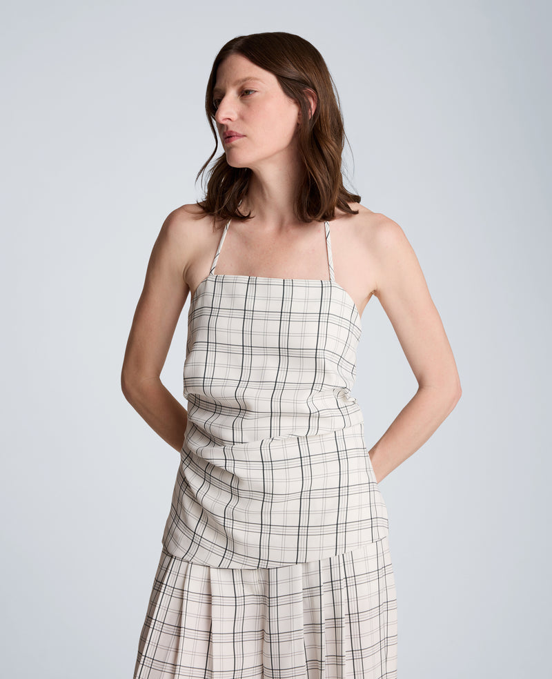 Kenneth Cole - Halter Neck Bustier with Pleats at Waist WOMENS TOPS for Women