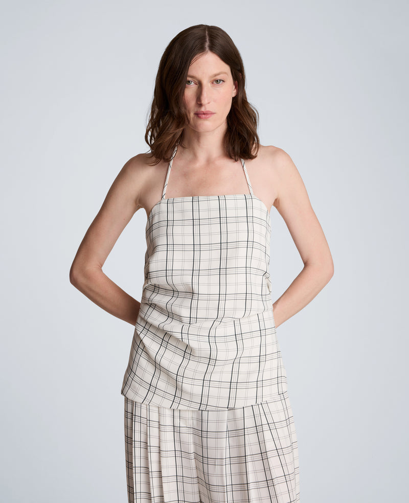 Kenneth Cole - Halter Neck Bustier with Pleats at Waist WOMENS TOPS for Women