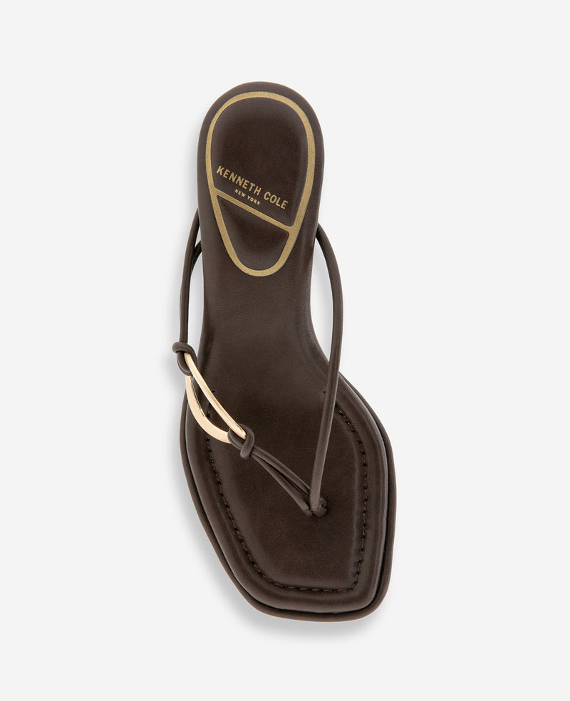 Kenneth Cole - Madrid Leather Embellished Heel Sandal WOMENS HEELS for Women