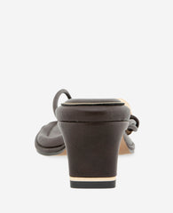 Madrid Leather Embellished Heel Sandal