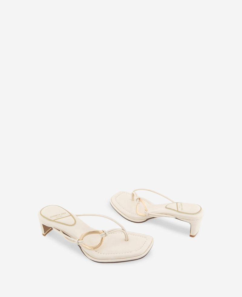Kenneth Cole - Madrid Leather Embellished Heel Sandal WOMENS HEELS for Women