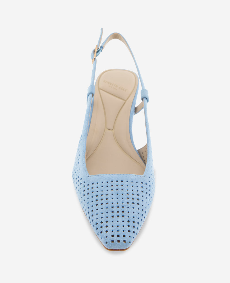 Kenneth Cole - Marbella Perforated Suede Slingback Heel WOMENS HEELS for Women