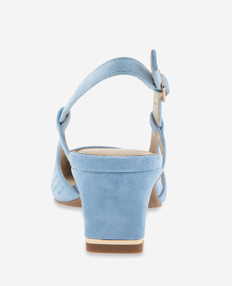 Kenneth Cole - Marbella Perforated Suede Slingback Heel WOMENS HEELS for Women