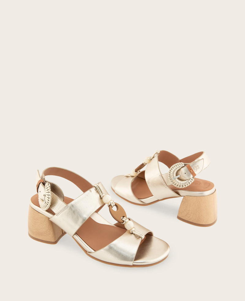 Kenneth Cole - GENTLE SOULS - Miracle Metallic Stone Embellished Heeled Sandal WOMENS HEELS for Women