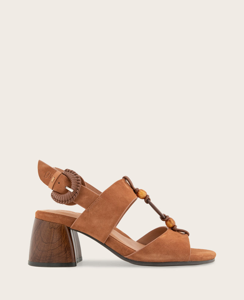 Kenneth Cole - GENTLE SOULS - Miracle Suede Stone Embellished Heeled Sandal WOMENS HEELS for Women