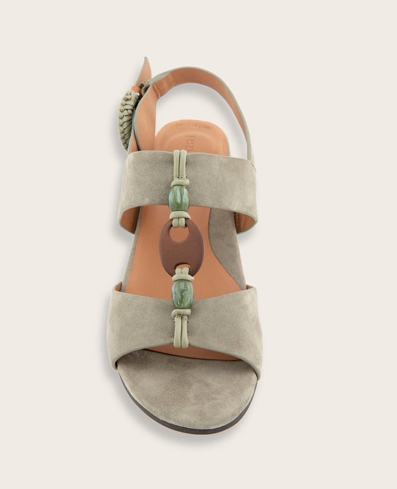 Kenneth Cole - GENTLE SOULS - Miracle Suede Stone Embellished Heeled Sandal WOMENS HEELS for Women