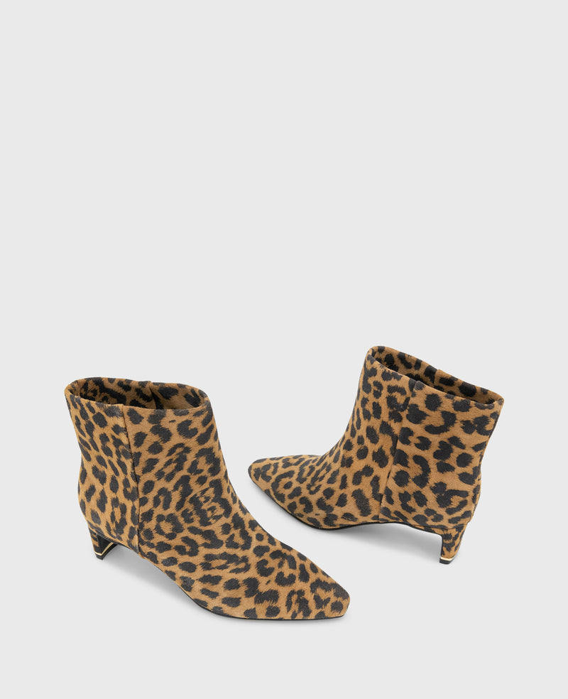 Kenneth Cole - Miranda Suede Leopard Heel Bootie WOMENS BOOT for Women