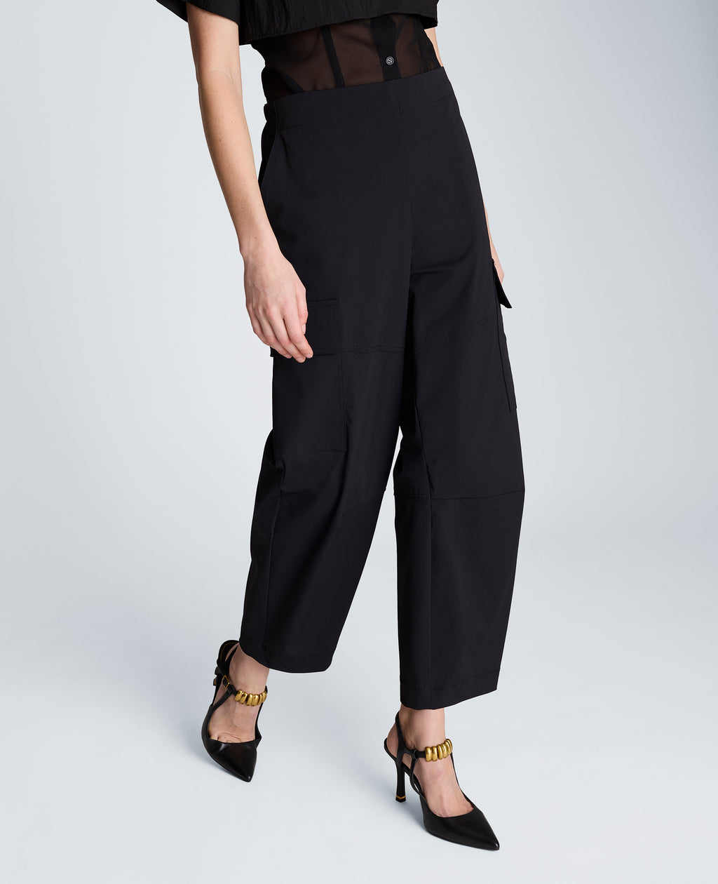 Kenneth Cole - Pull On Barrel Leg Pant with Cargo Pockets WOMENS PANTS for Women 