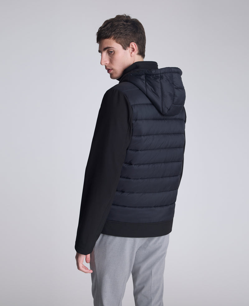 Kenneth Cole - Mixed Media Hooded Soft Shell Jacket MENS OUTERWEAR for Men