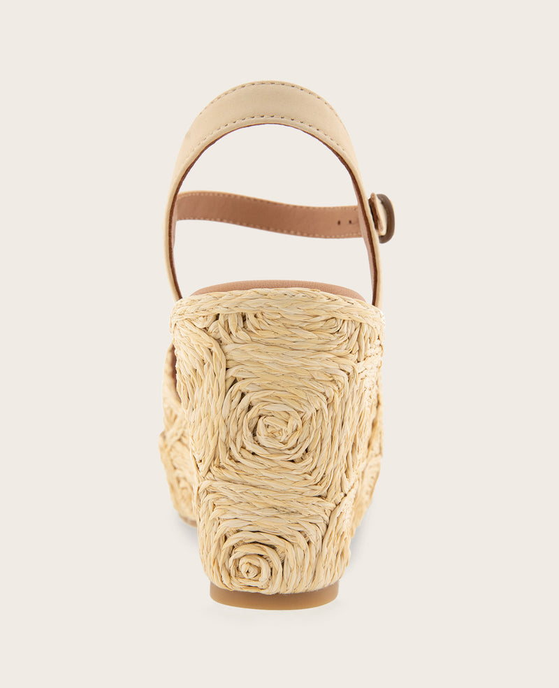 Kenneth Cole - GENTLE SOULS - Nevio Raffia Platform Wedge WOMENS SANDAL for Women