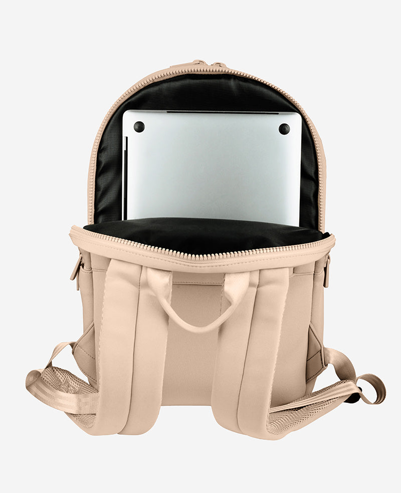 beige backpack leather Kenneth Cole
