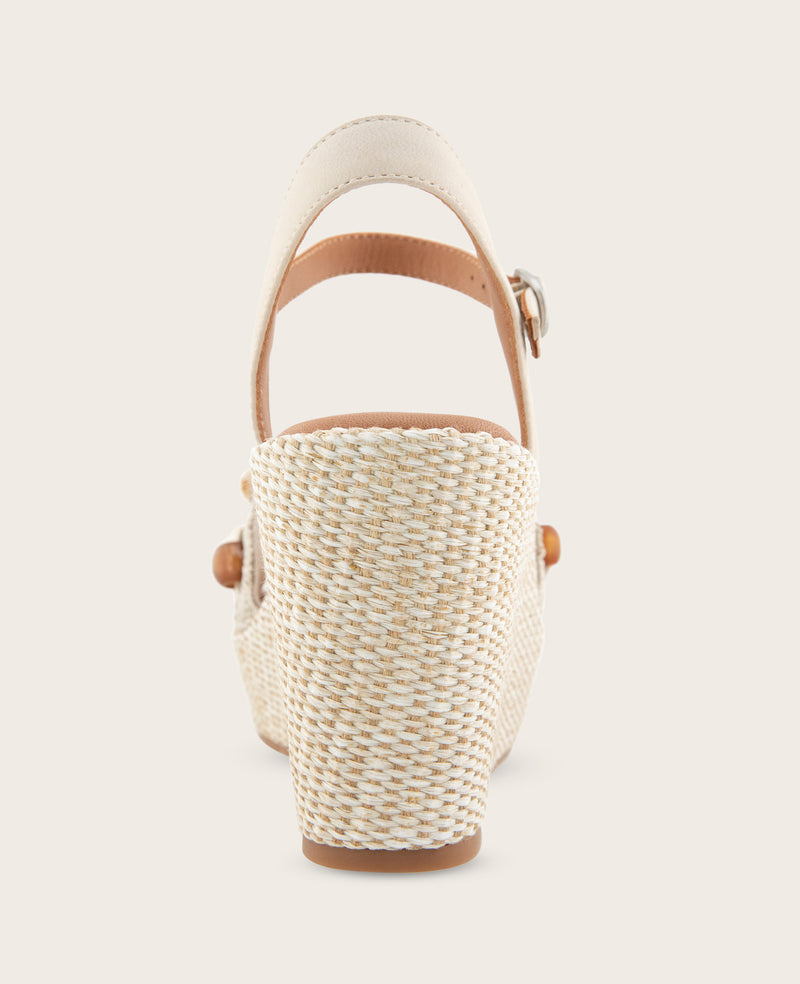 Kenneth Cole - GENTLE SOULS - Nolina Stone Embellished Espadrille Wedge WOMENS SANDAL for Women