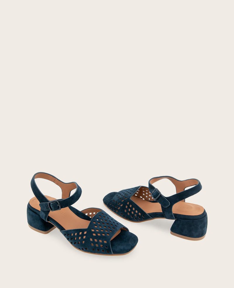 Kenneth Cole - GENTLE SOULS - Oaks Suede Perforated Open Toe Heel WOMENS HEELS for Women