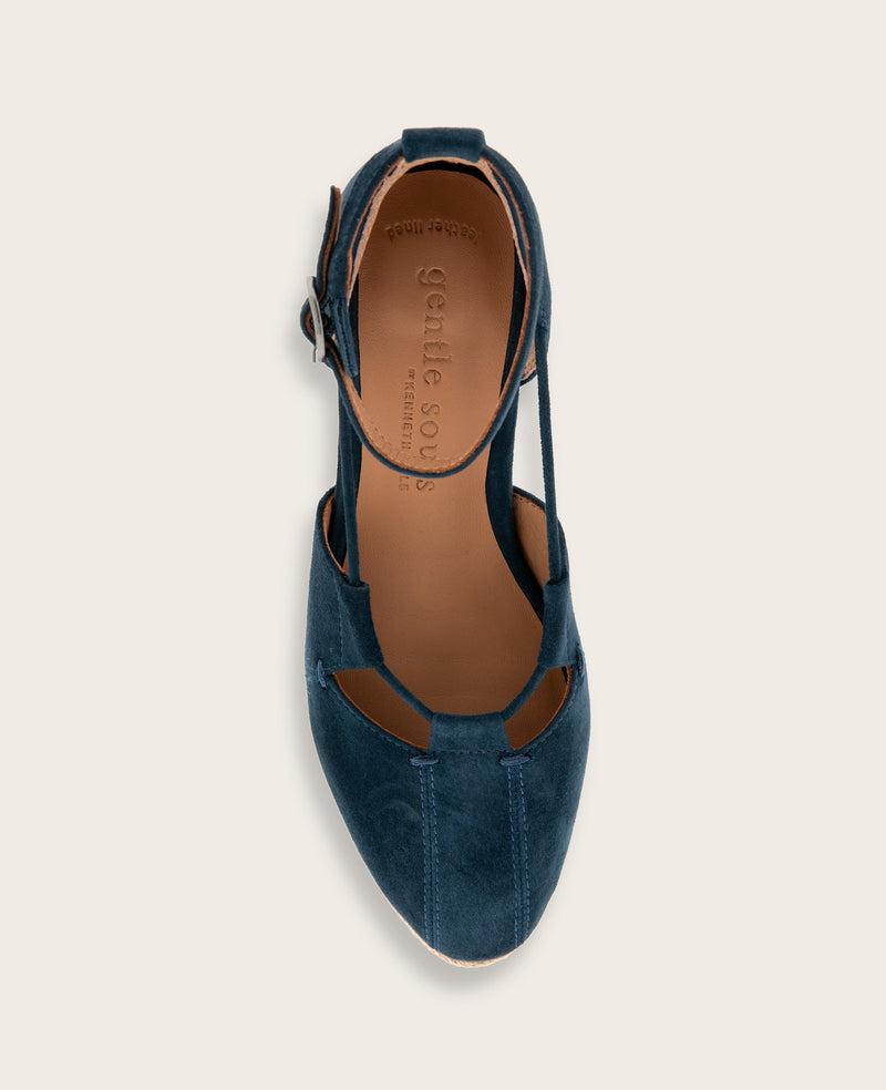 Kenneth Cole - GENTLE SOULS - Ori Suede Closed Toe Espadrille Wedge WOMENS HEELS for Women