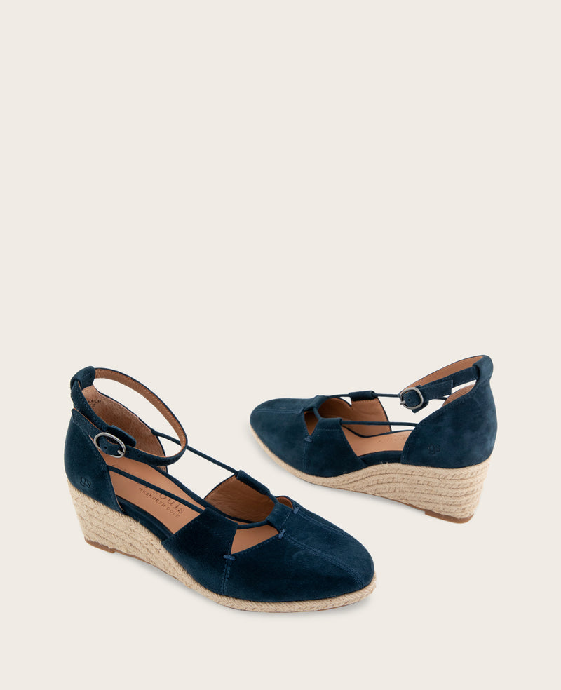 Kenneth Cole - GENTLE SOULS - Ori Suede Closed Toe Espadrille Wedge WOMENS HEELS for Women