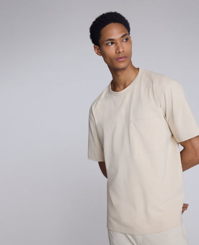 Shop Oversized Tee: Off-White Crewneck, Stretch Cotton | KC