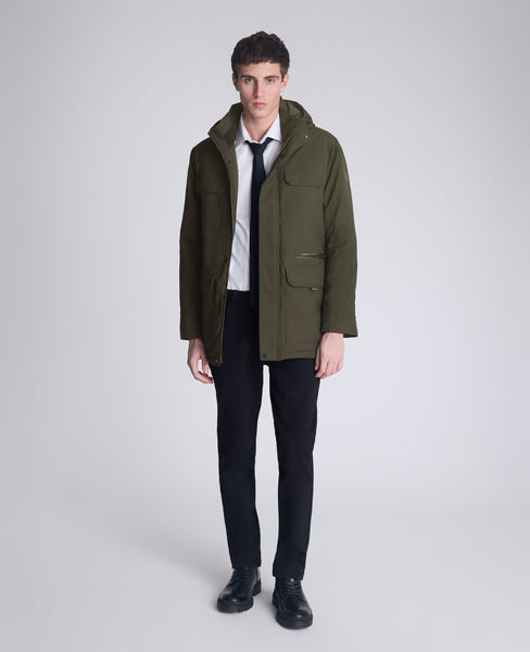 REACTION - Oxford Patch Pocket Parka for Men, Green | KC