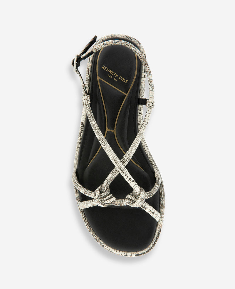 Kenneth Cole - Paria Embossed Knot Detail Sandal WOMENS SANDAL for Women