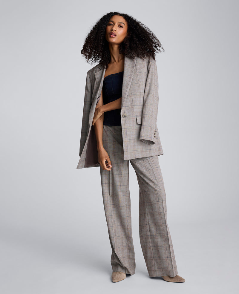 Kenneth Cole - Plaid One Button Belted Jacket WOMENS JACKET for Women