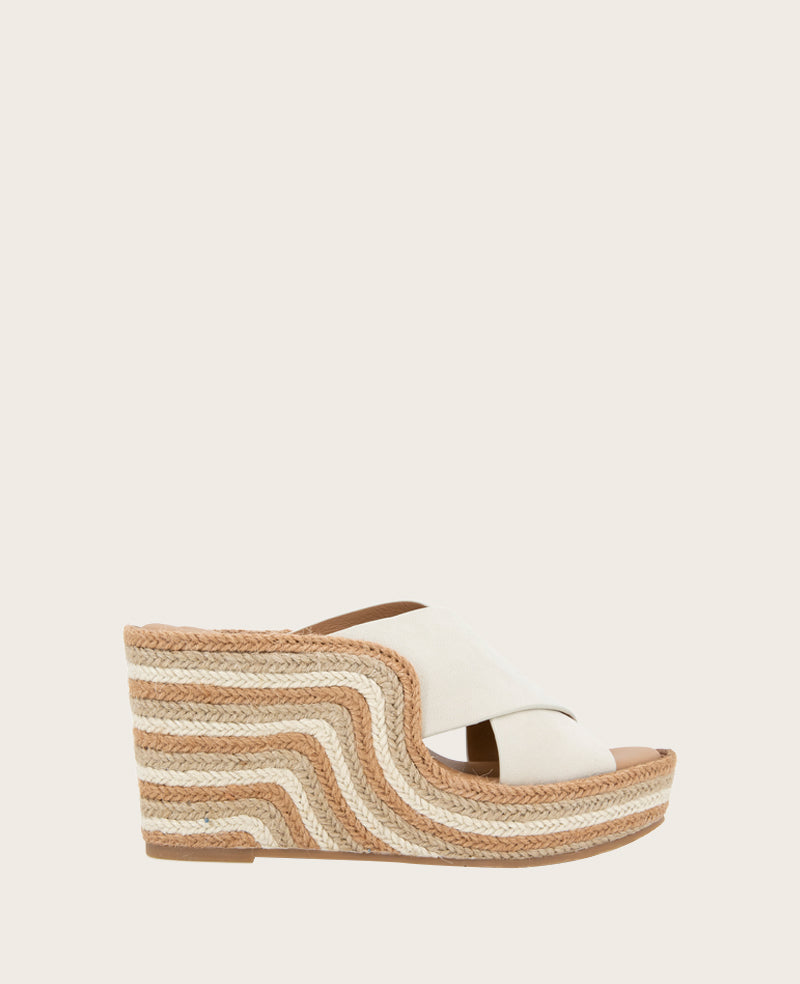 GENTLE SOULS - Porto Nubuck X Band Espadrille Wedge | Kenneth Cole