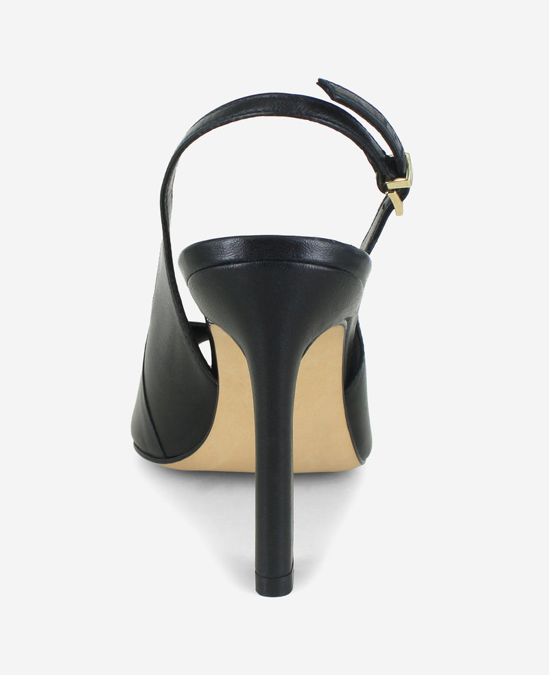 Kenneth Cole - Priya Leather Peep Toe Slingback Heel WOMENS HEELS for Women