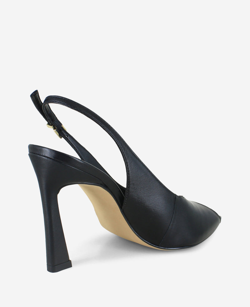 Kenneth Cole - Priya Leather Peep Toe Slingback Heel WOMENS HEELS for Women